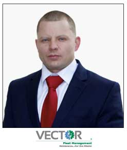 Image of Francisco Campo with Vector logo under him