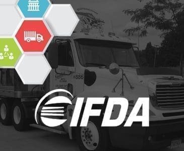 IFDA logo with semi behind it