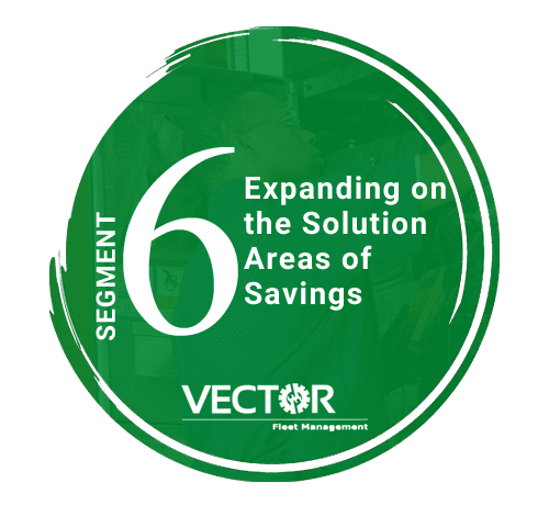 Segment 6, expanding on the solution areas of savings with Vector logo